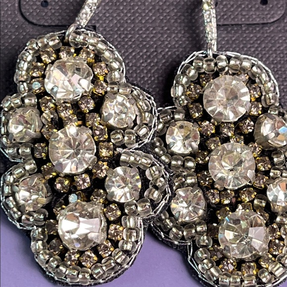 White House Black Market Crystal Cluster Earrings - Picture 8 of 8